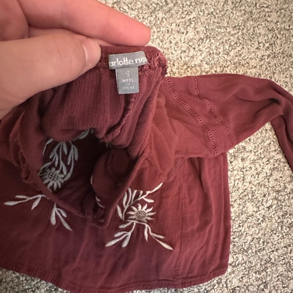 Charlotte Russe fall colored rustic blouse - Picture 4 of 7